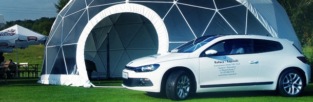 Namioty sferyczne Freedome 75 w Binowo Park 