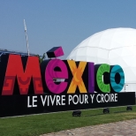 500 sqm projection dome for tourism board of mexico