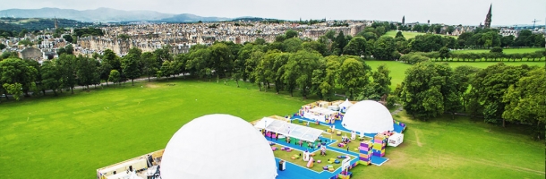 birds eye view of the underbelly circus hub in edinburgh