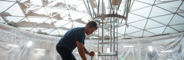 custom geodesic dome structure for the martian