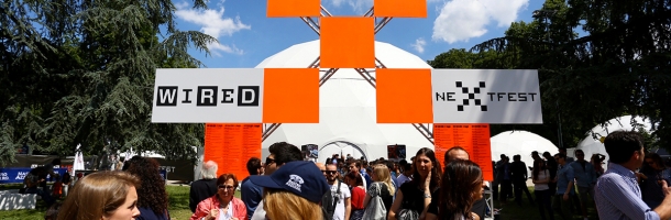 entrance to the main geodesic dome of wired next fest 2015
