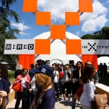 entrance to the main geodesic dome of wired next fest 2015