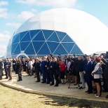 f700 geodesic dome for anniversary of euro park mielec