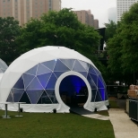 f75 and f110 geodesic domes getting ready for the event