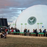 freedome 150 and freedome 110 geodesic domes for zlaty bazant at the pohoda festival in slovakia