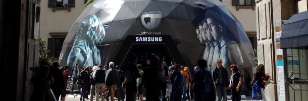 freedome 150 geodesic dome for samsung in milan