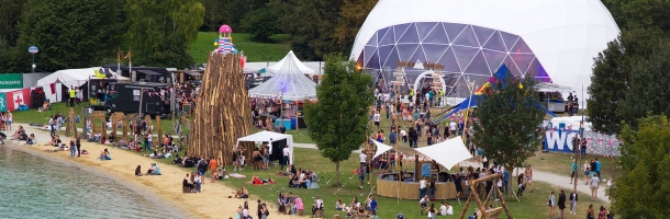 freedome 700 geodesic dome by freedomes set at the utopia island festival 2016
