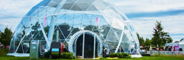 Freedomes geodesic dome F300 at RHS Hampton Court Palace Flower Show 2016 