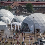 Geodesic domes at Tall Ships Races Final 2013