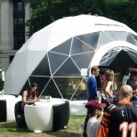 haagen dazs ice cream academy in freedomes geodesic dome