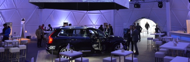 interior of volvo dome of design during product launch of volvo xc90
