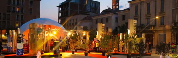 Namiot sferyczny Freedome F110 stanął na samym środku piazza Libertà w Lissone